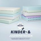 Visning av madrassens to-lags oppbygging i Madrass Duosoft Junior 140x200 cm HRX-skum TENCEL®
