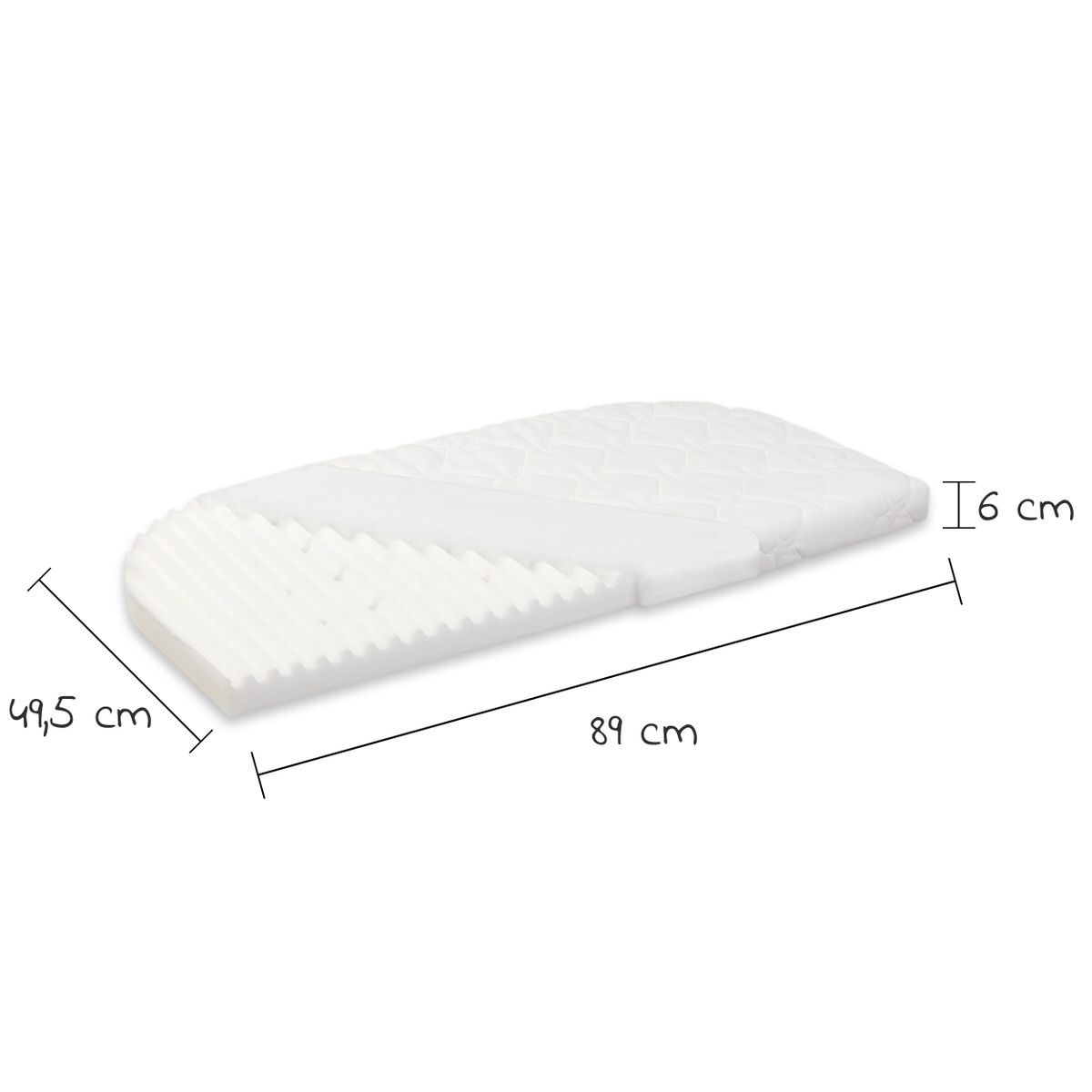 Madrass Klima Wave til sideseng Maxi og Boxspring hvit testet og sertifisert