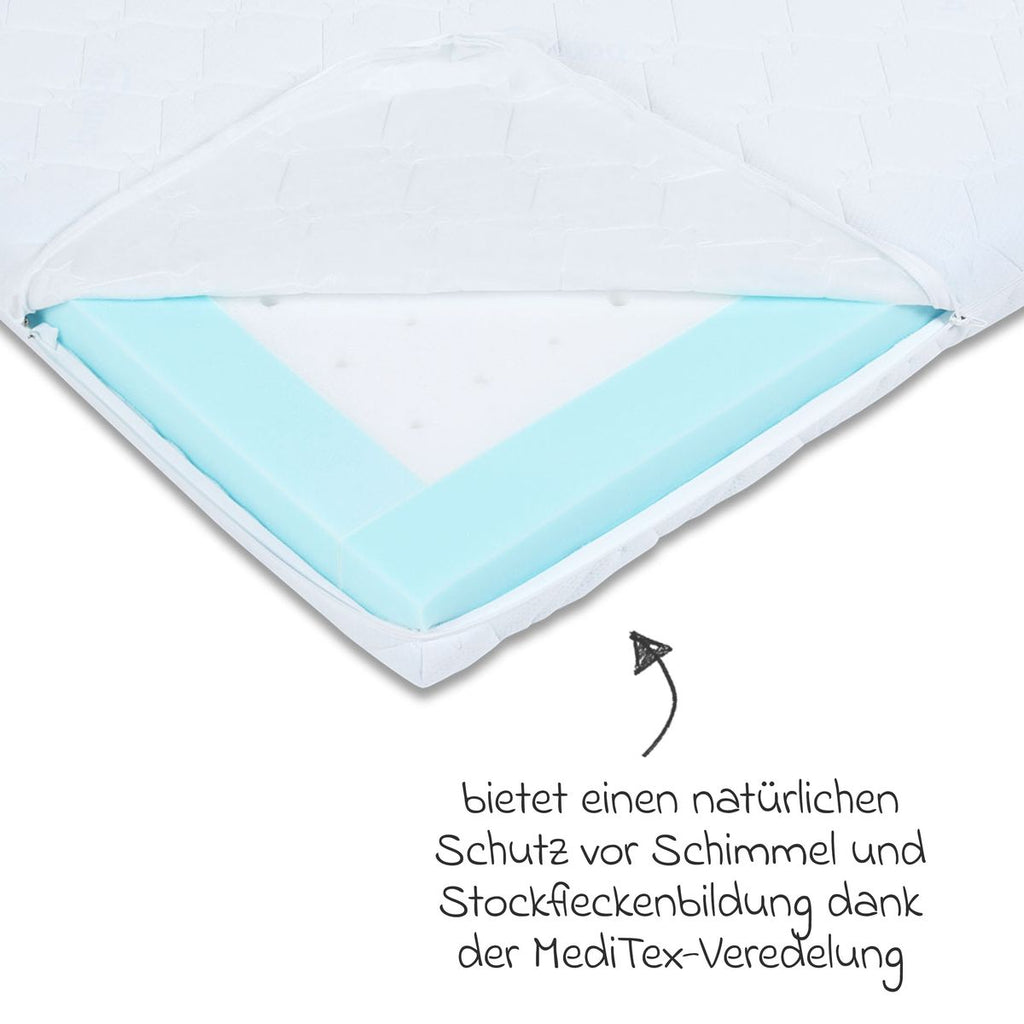 Madrass Medicott ekstra luftig til ombyggingssett Original - Babybay med vaskbart trekk