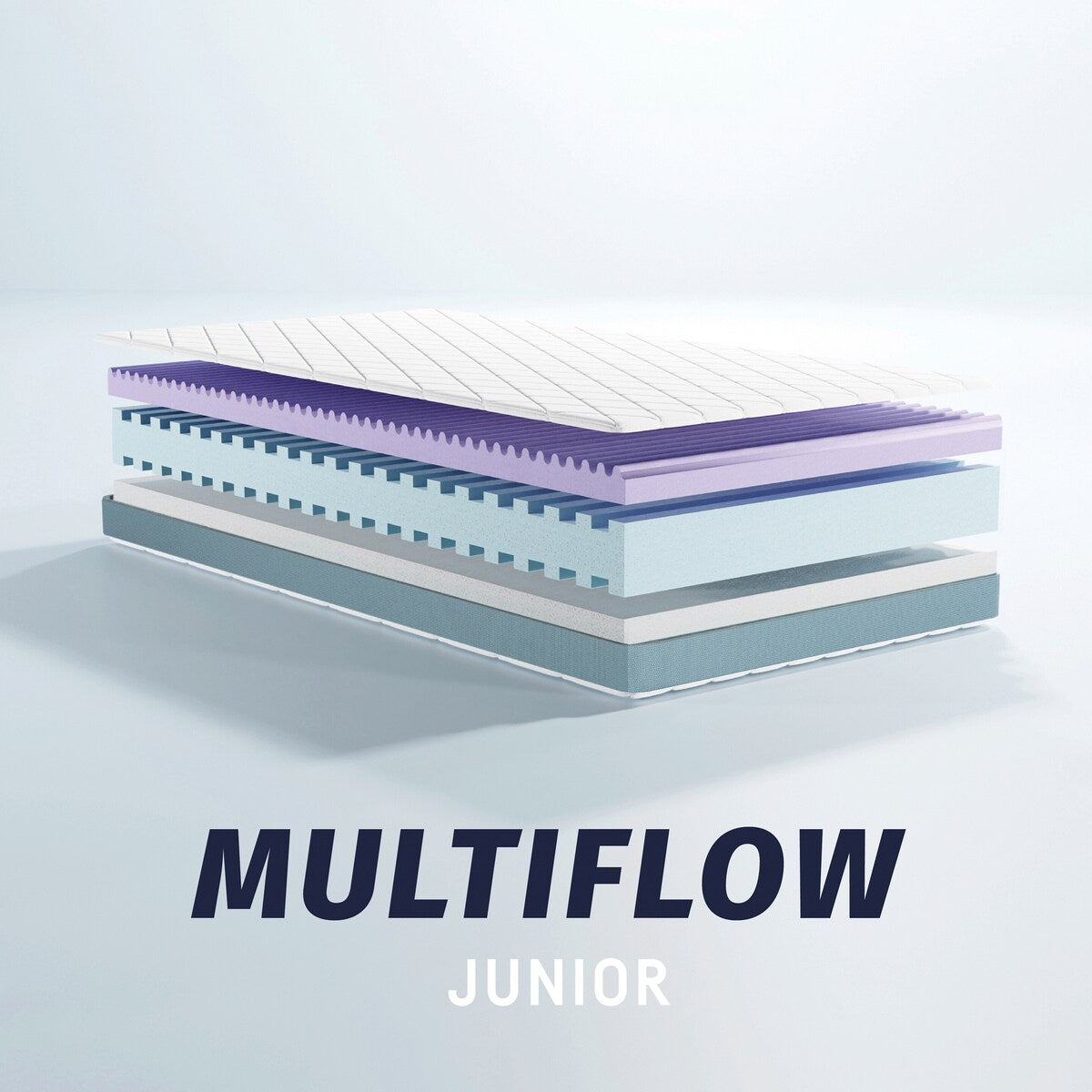 Madrass Multiflow Junior 140x200 cm kaldskum bakside
