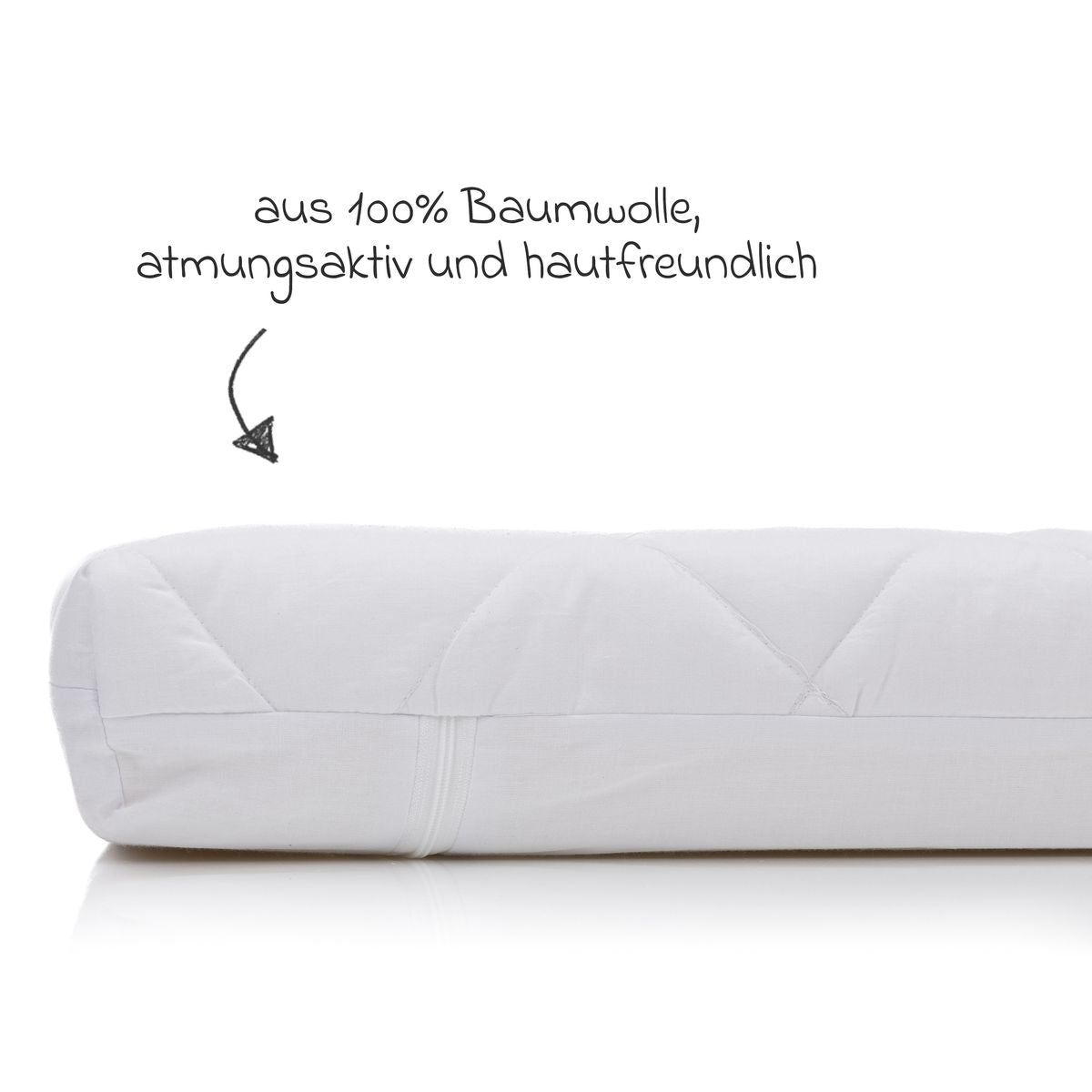 Madrass til bedside crib Nino 90 x 45 cm bomull montert i seng