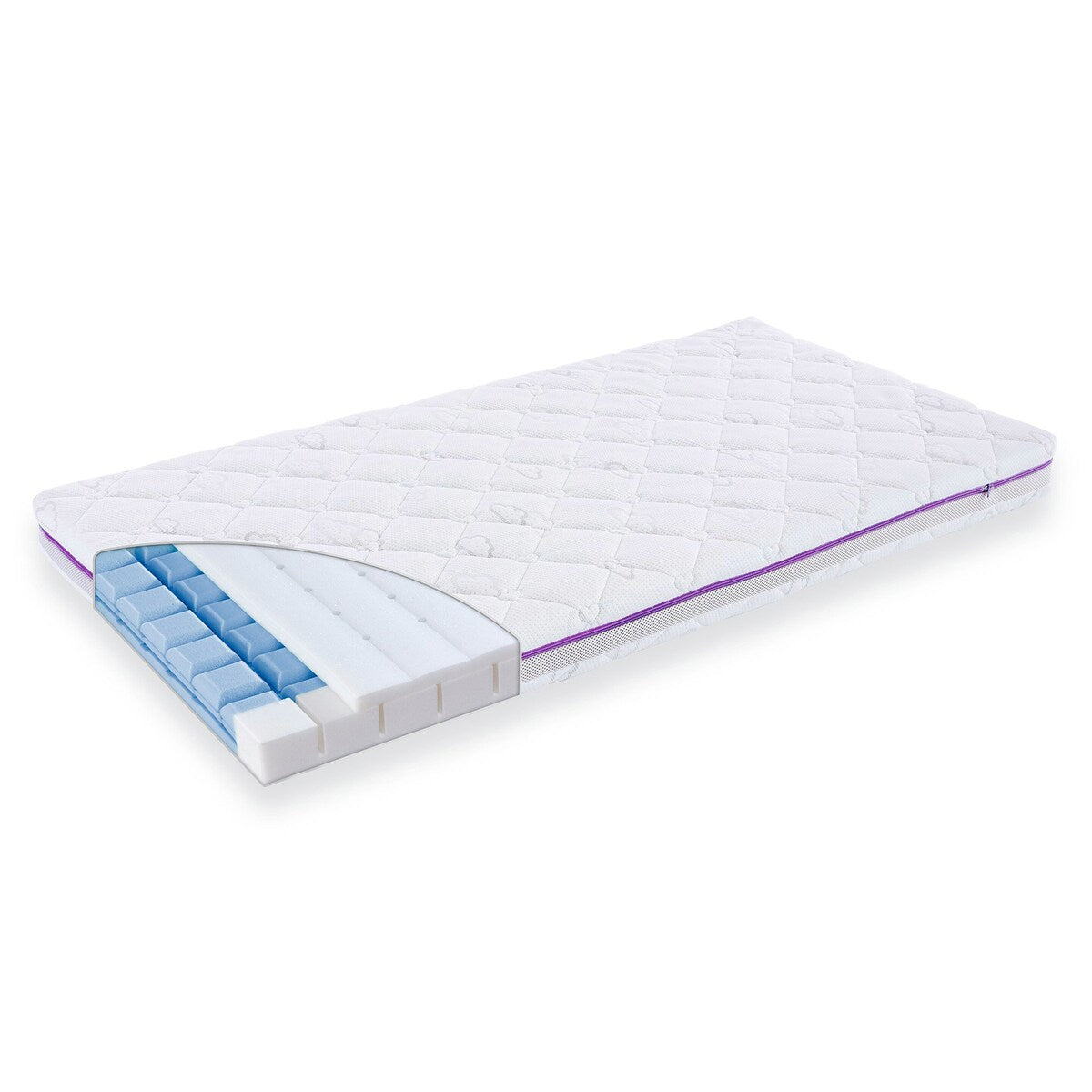 Madrass Schlummerstern 70x140 cm vendbar baby/småbarn forfra