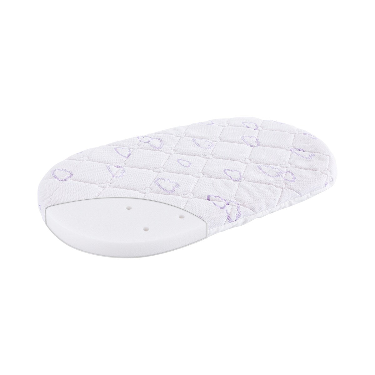 Madrass Sleepy for vugge 70x37 cm allergivennlig forfra