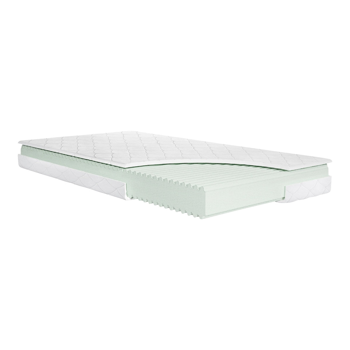 Madrass Soft Junior 120x200 cm HRX-skum allergivennlig forfra