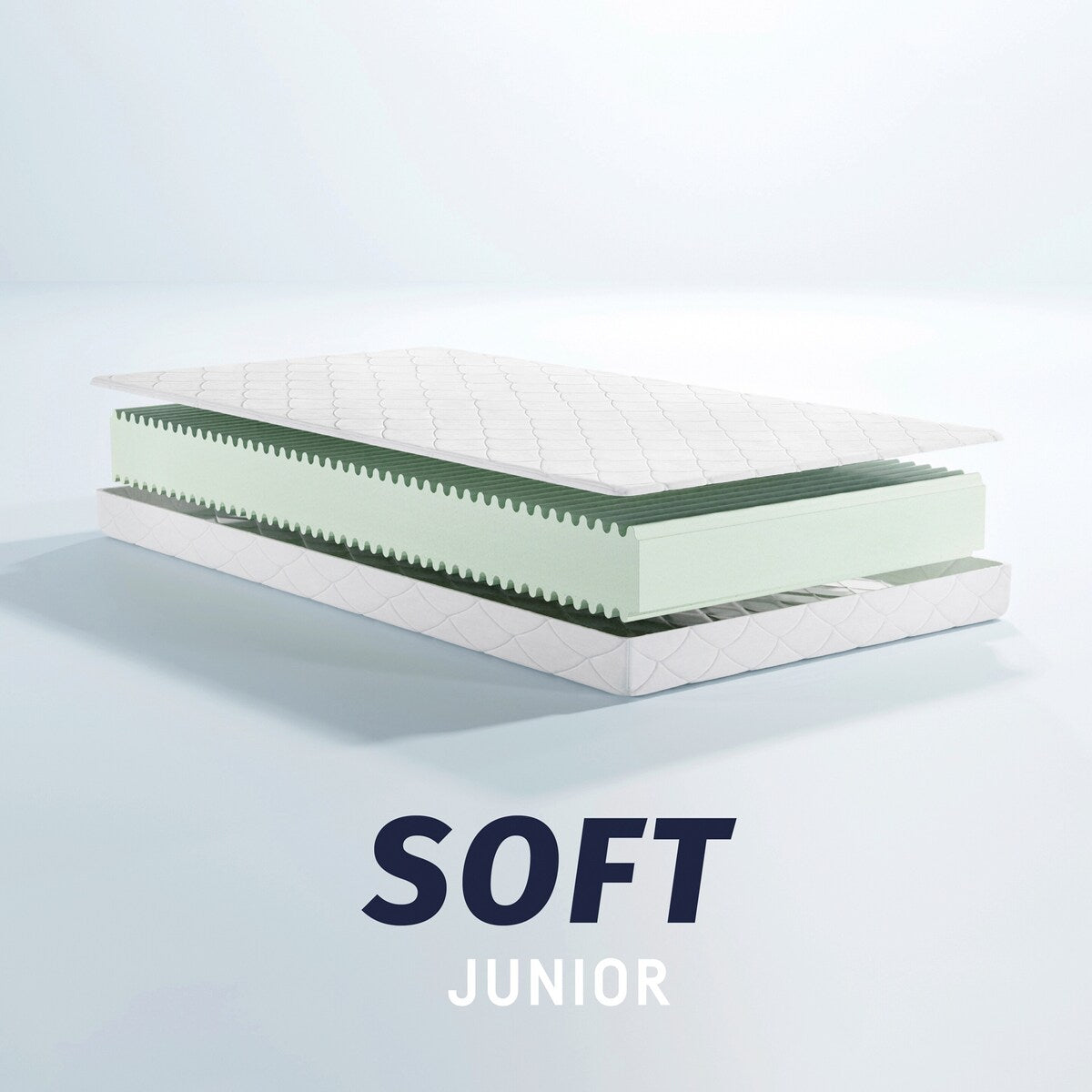 Madrass Soft Junior 90x200 cm polyester avtakbart trekk bakside