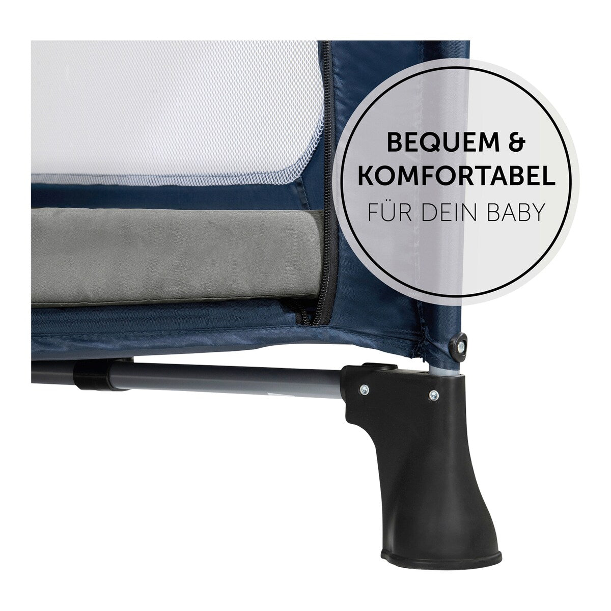 Madrass til reiseseng 120x60x5 cm sammenleggbar Hauck pakket for transport