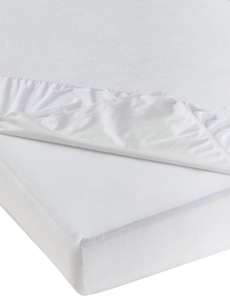 Detalj av elastisk kant på Madrassbeskytter frotte 2-pack for baby- og barnemadrasser