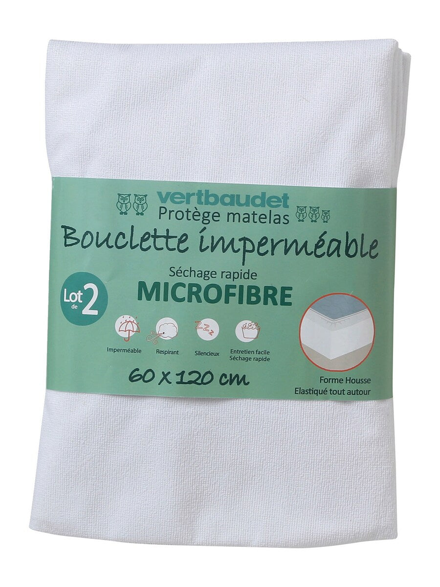 Bakside av Madrassbeskytter mikrofiber 2-pack for baby/barn