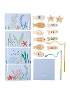 Magnetisk fiskespill i tre FSC® bakside med poeng