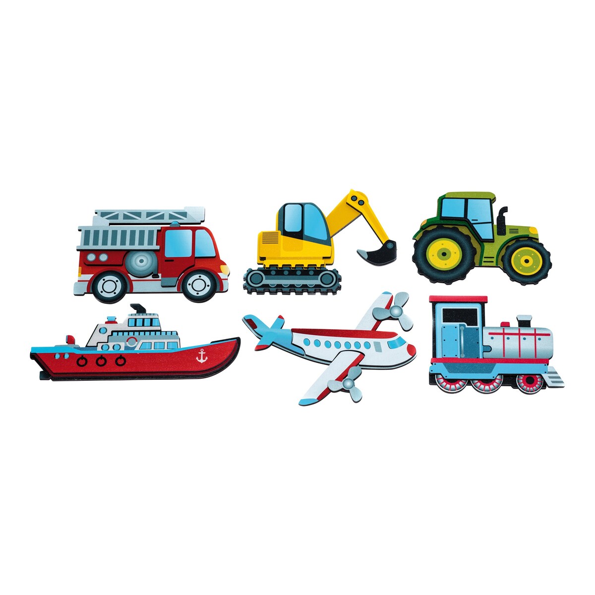 Magnetisk puslespill transport 6 stk i trekasse bakside