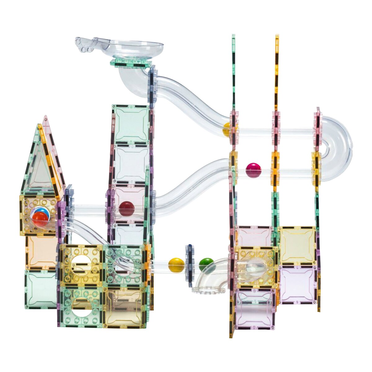 Magnetiske byggeklosser kulebane 100 deler - EDUPLAY bakside