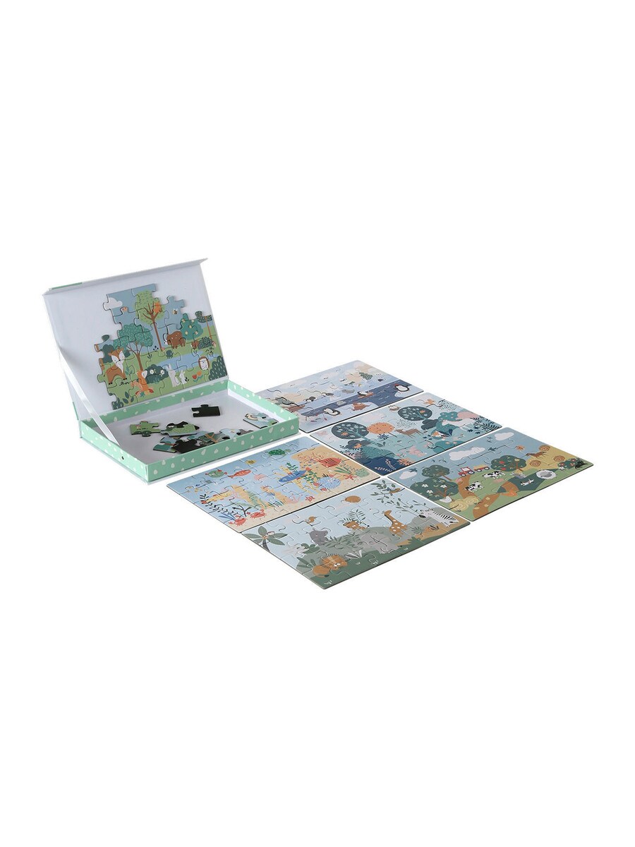 Montert Magnetiske puslespill for barn, 6 stk, 20-30 brikker