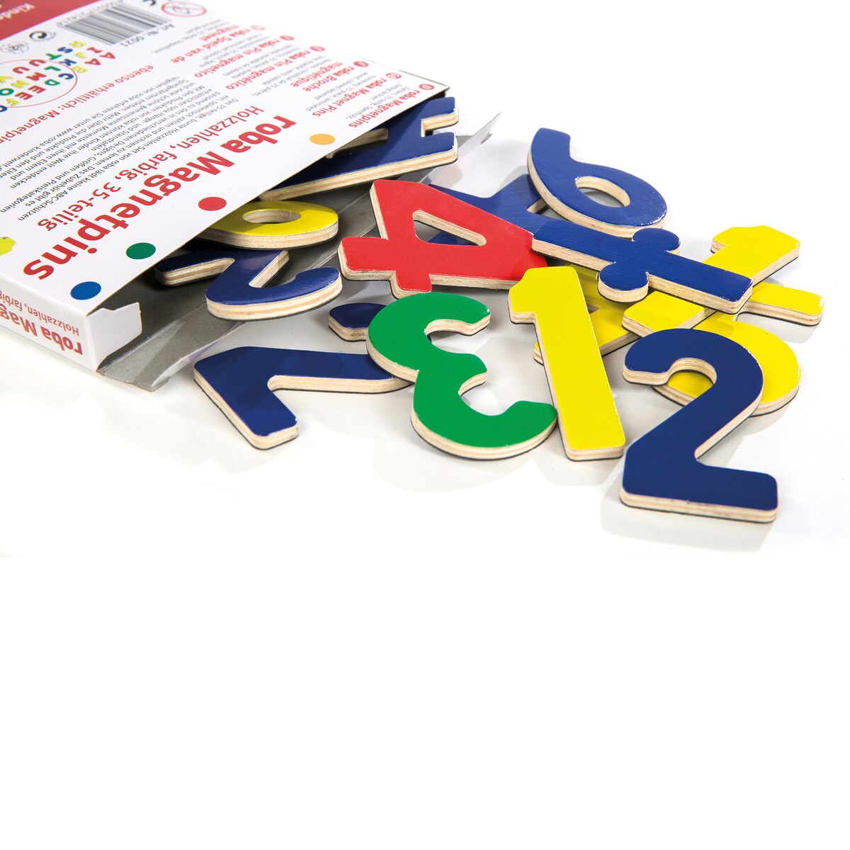 Magnetiske tretall 35 deler, fargerike bakside