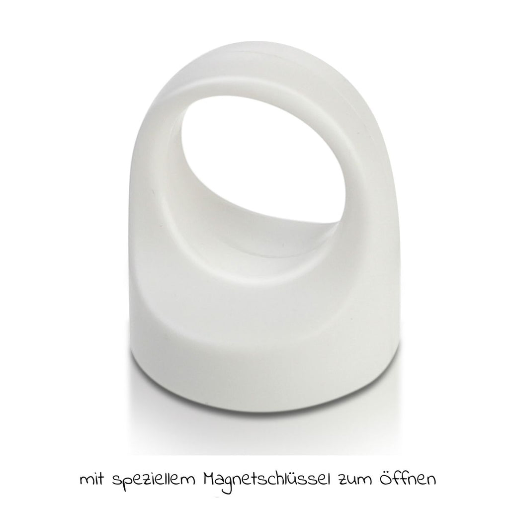 Detalj av magnetlås 4-pack med monteringsmateriell hvit