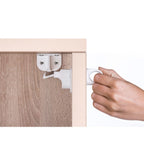 Magnetlås 4-pack med monteringsmateriell hvit med monteringshjelp