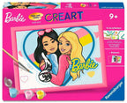 Bakside av Mal etter tall Barbie-Duo malebrett