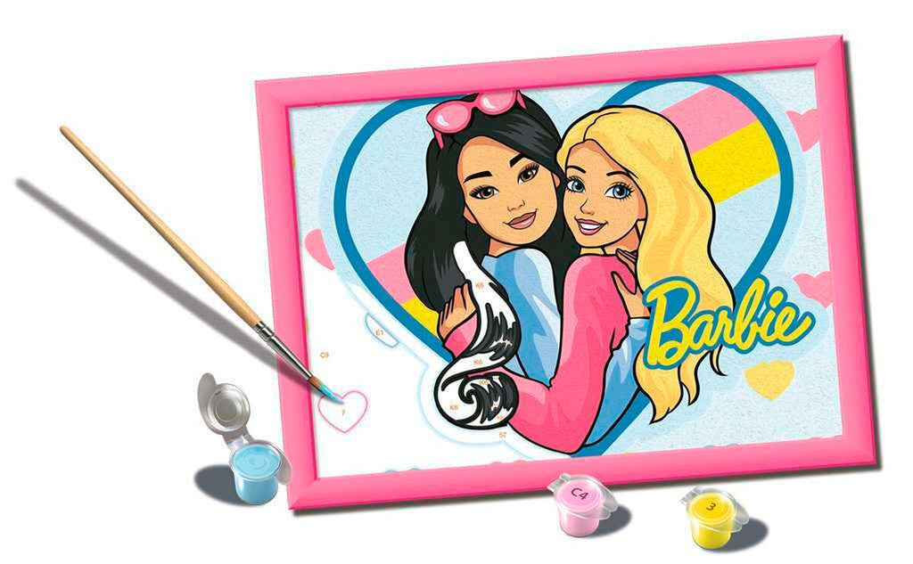 Pakningsdesign for Mal etter tall Barbie-Duo fra Ravensburger