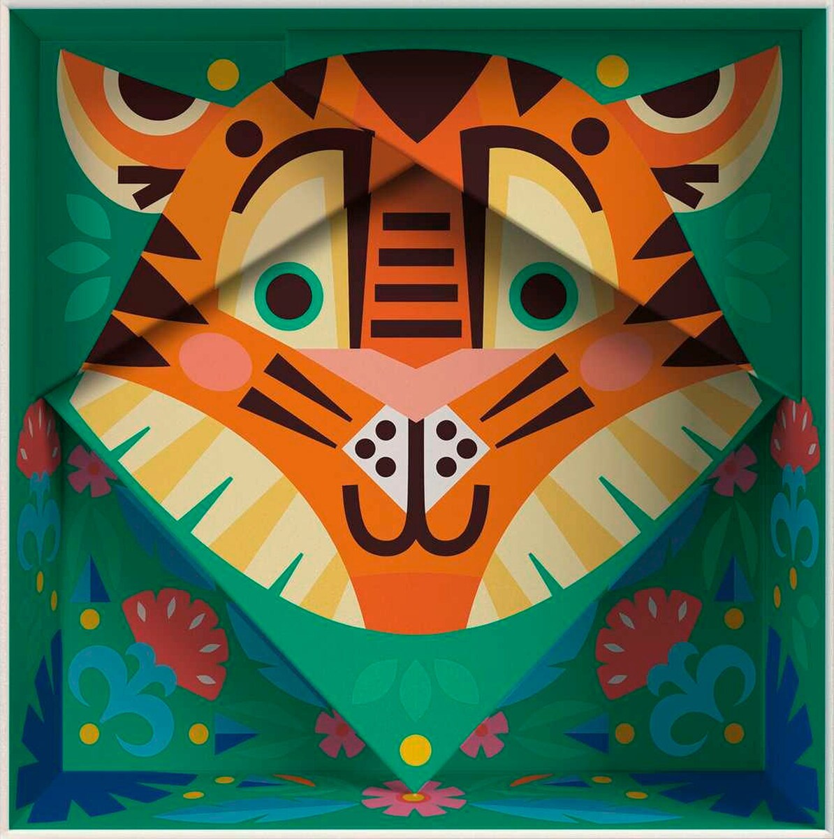 Mal etter tall CreArt Tiger fra 7 år, 12 farger forfra