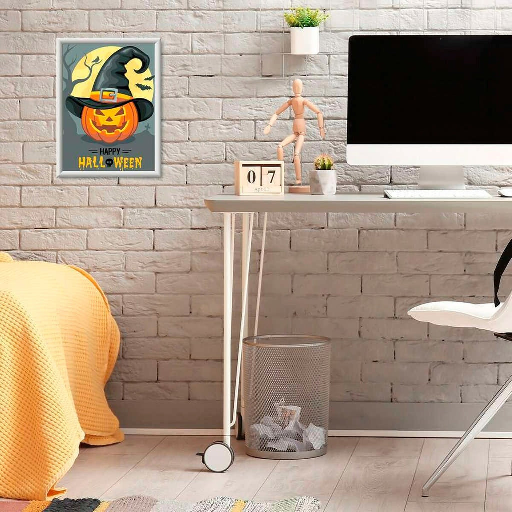 Mal etter tall Happy Halloween med 15 akrylfarger fargeprøver