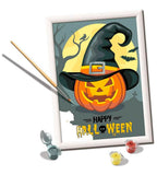 Mal etter tall Happy Halloween med 15 akrylfarger motivdetalj