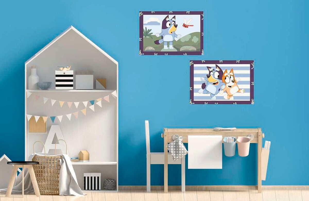 Detalj av Mal etter tall Junior Bluey 5 farger 32x22 cm maling