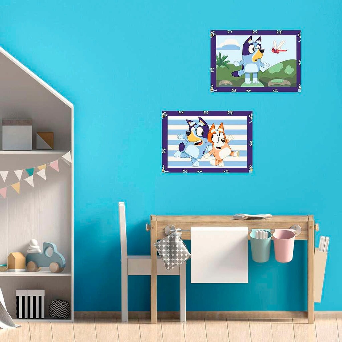 Montert Mal etter tall Junior Bluey 5 farger 32x22 cm motiv