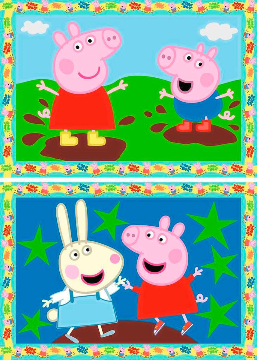 Mal etter tall Junior Peppa Pig 5 farger fra 5 år forfra