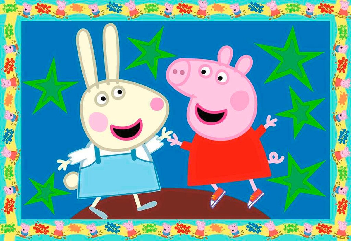 Mal etter tall Junior Peppa Pig 5 farger fra 5 år bakside