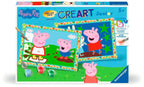 Mal etter tall Junior Peppa Pig 5 farger fra 5 år pensel og farger