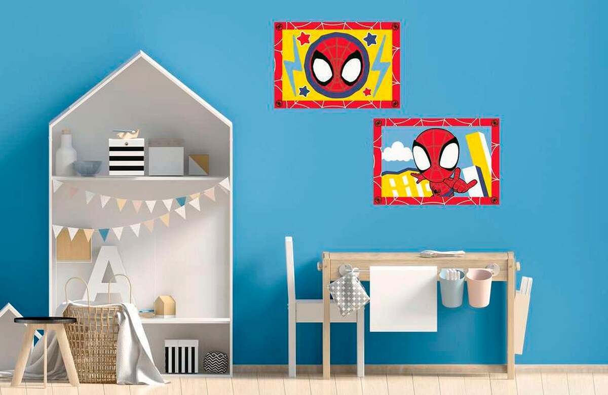 Detalj av pensel i Mal etter tall Junior Spidey 5 akrylfarger