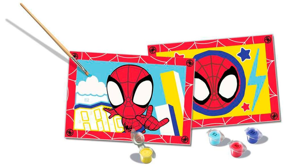 Pakningsdesign for Mal etter tall Junior Spidey 5 akrylfarger