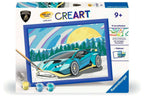 Mal etter tall Lamborghini 24x18 cm bakside