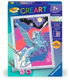 Mal etter tall pegasus med glitter 18x24 cm bakside