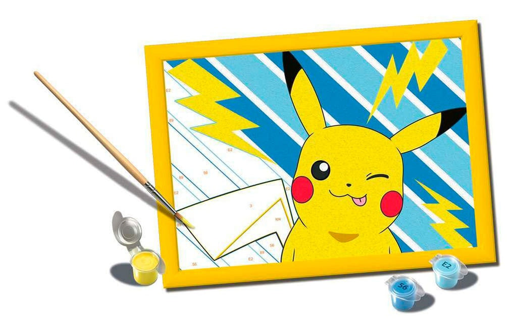 Pakning av Mal etter tall Pikachu Pokémon