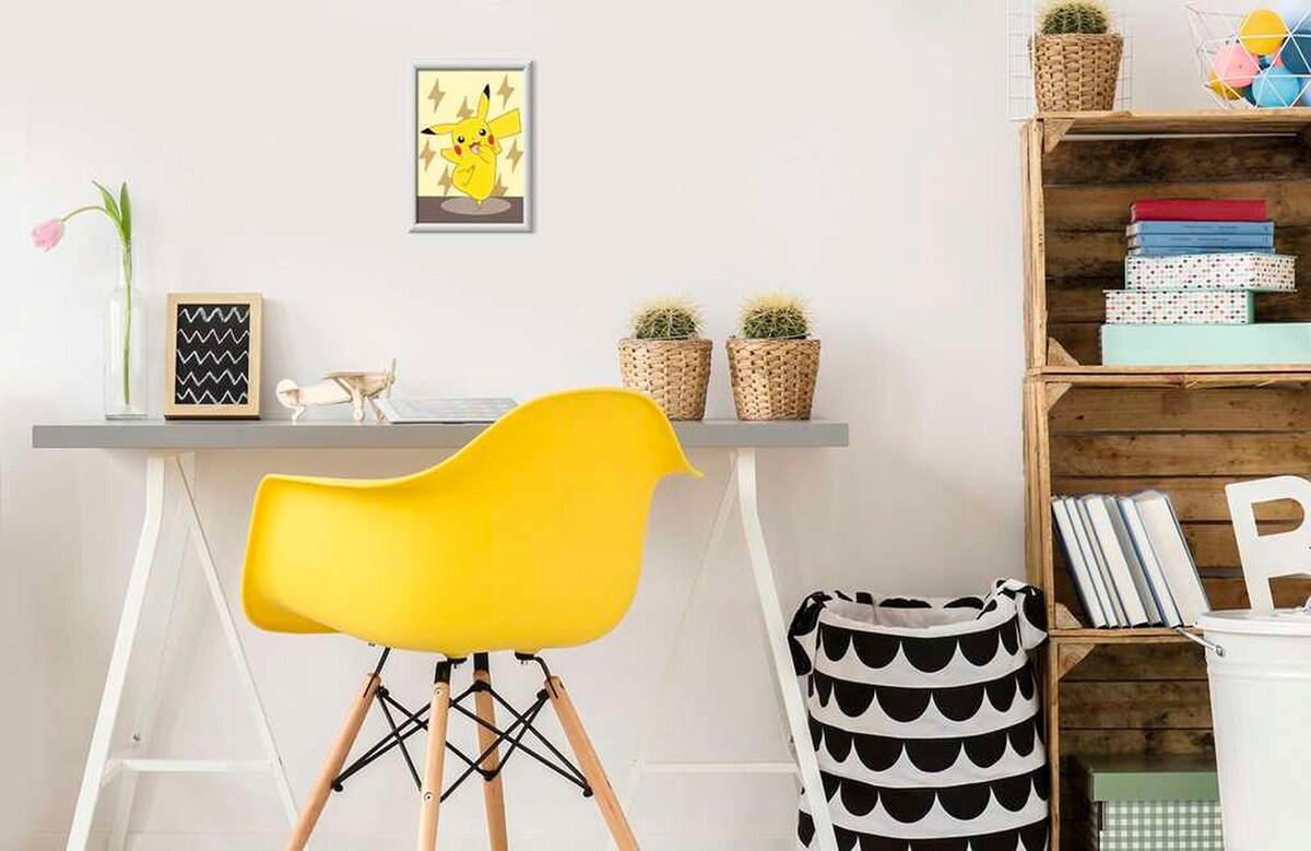 Detalj av Mal etter tall Pikachu Pokémon maling