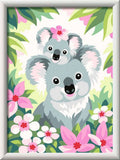 Mal etter tall søte koalaer 18 x 24 cm front