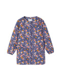Maleforkle for jenter FLOWERS poplin bomull forfra