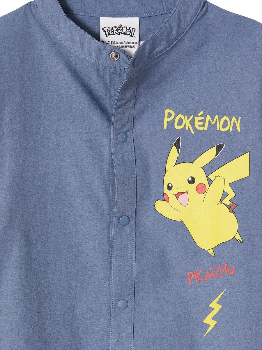 Maleforkle for barn POKEMON Pikachu poplin detalj