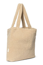 Mammaveske Ecru teddy 58x42 cm Øko-Tex bakside