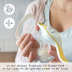 Montert Manuell brystpumpe Harmony Flex med PersonalFit Flex - Medela i bruk