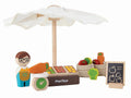 Markedsbod i gummitreverk 10,5x12x12,5 cm fra PlanToys forfra
