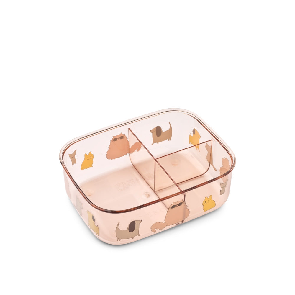 Matboks Arthur i Tritan med 3 rom Cats and Dogs silikonlokk detalj