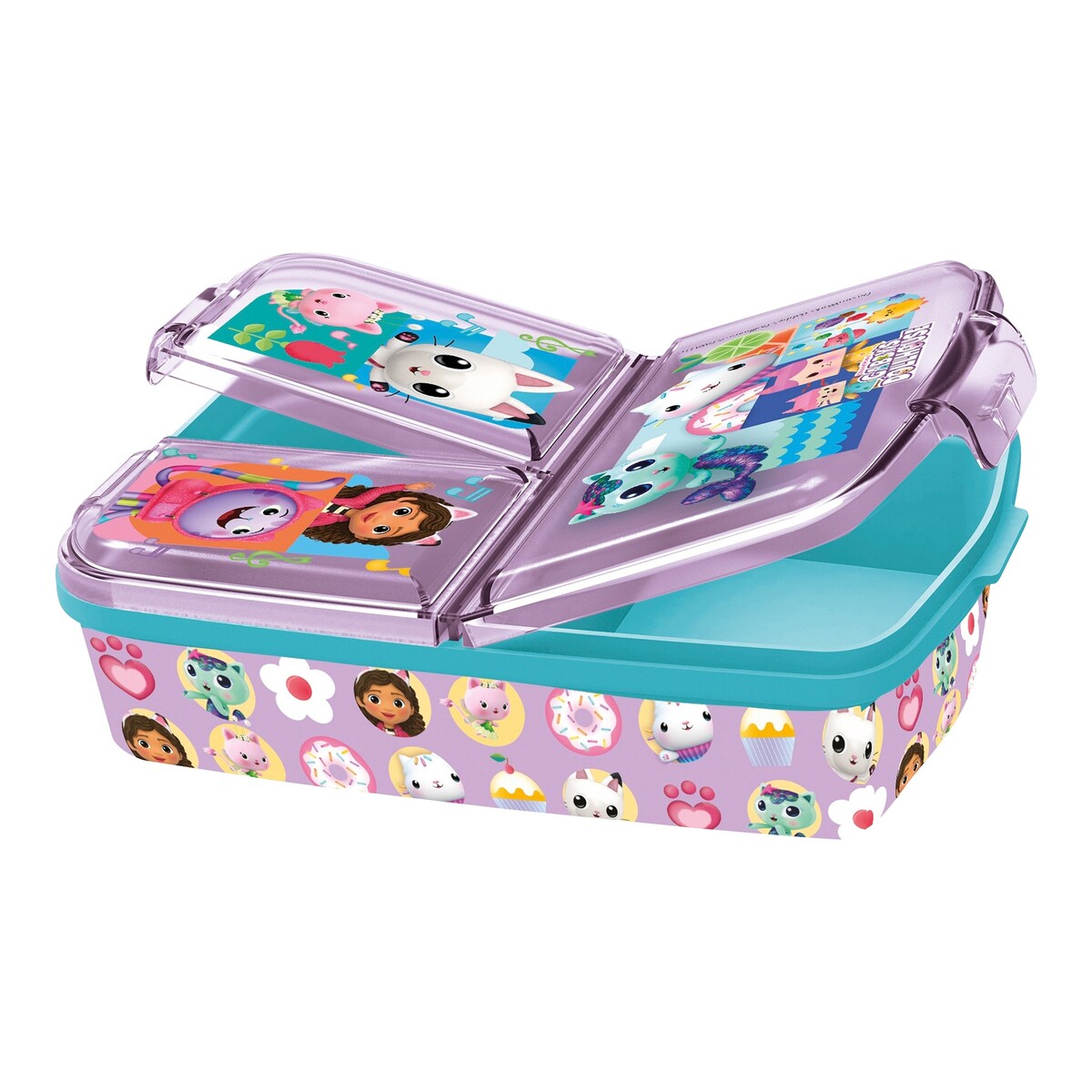 Matboks Gabbys Dollhouse med 3 rom forfra