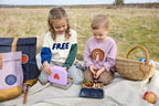 Matboks i rustfritt stål Little Gang Smile navy bakside