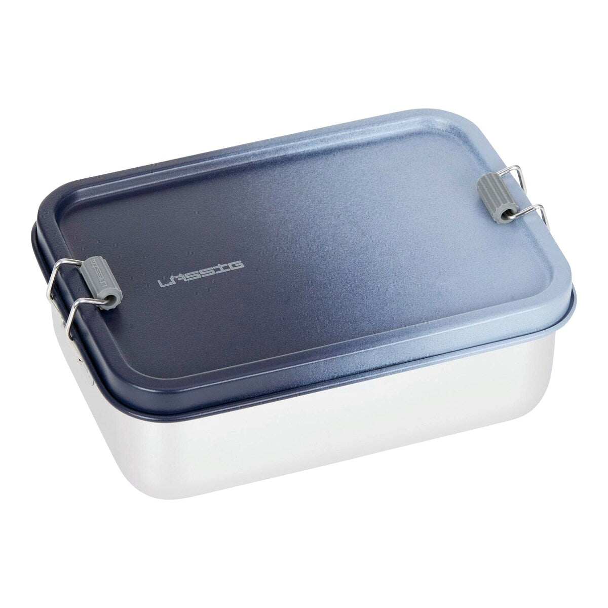 Matboks Steel Solid rustfritt stål 18x13,5x6 cm BPA-fri forfra