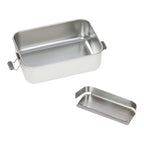 Detalj av Matboks Steel Solid rustfritt stål 18x13,5x6 cm BPA-fri