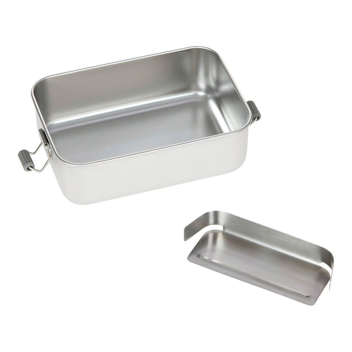 Detalj av Matboks Steel Solid rustfritt stål 18x13,5x6 cm BPA-fri