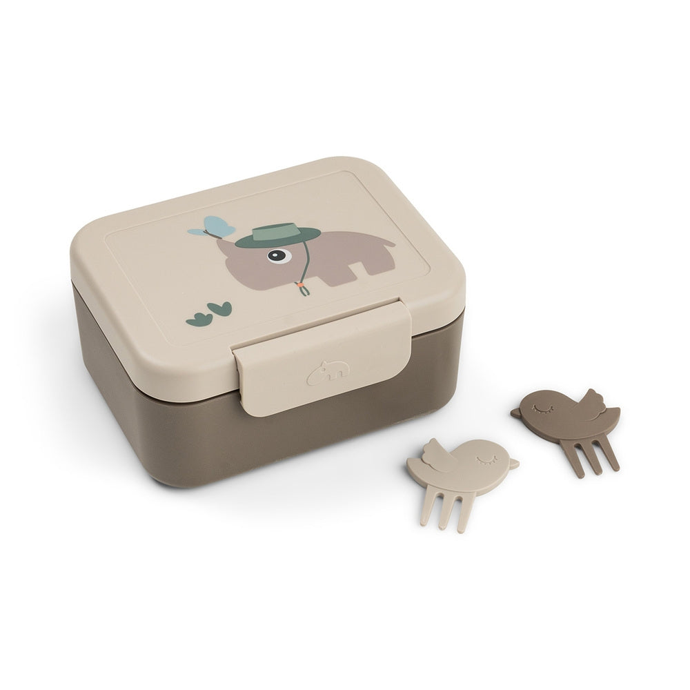 Matboks Tiny Lunch Box med snackspyd Tiny Trails Done by Deer forfra