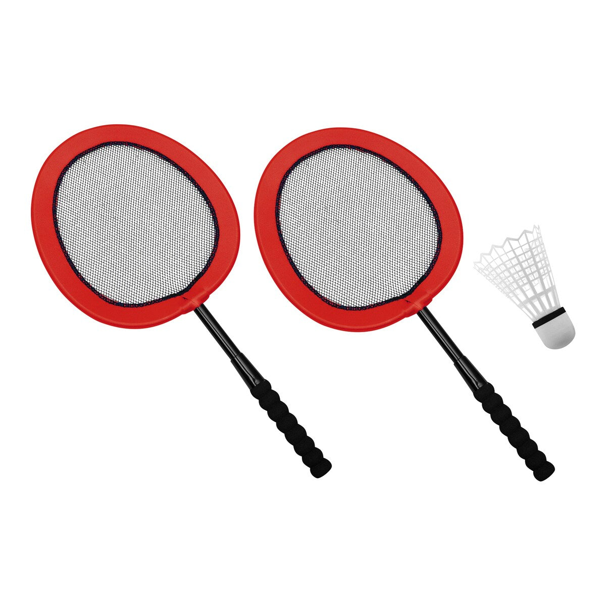 Mega badmintonsett med store racketer 65 cm forfra