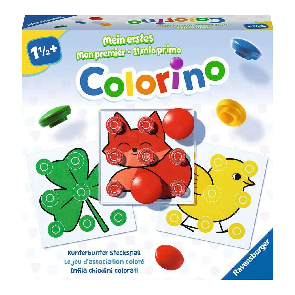 Mein erstes Colorino stikkespill fra 18 mnd forfra med tavle og brikker